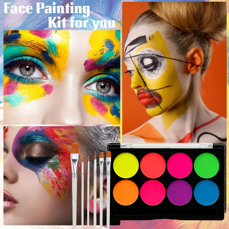 Kit de pintura facial acuosa d - Cosplay Prop Paint reseña y precio