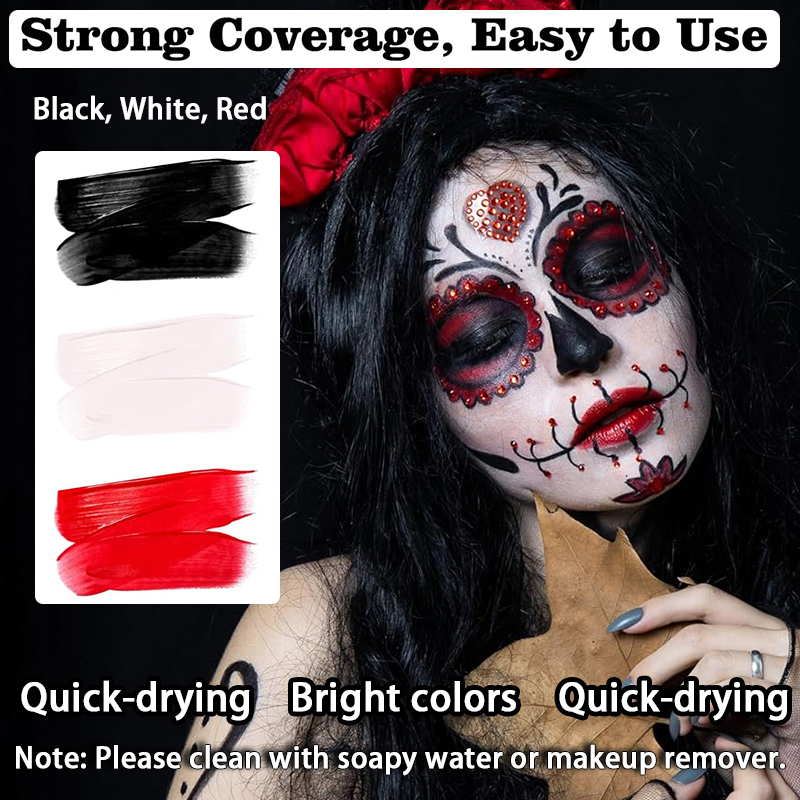 Juego de 3 pinturas faciales a - Cosplay Prop Paint reseña y precio