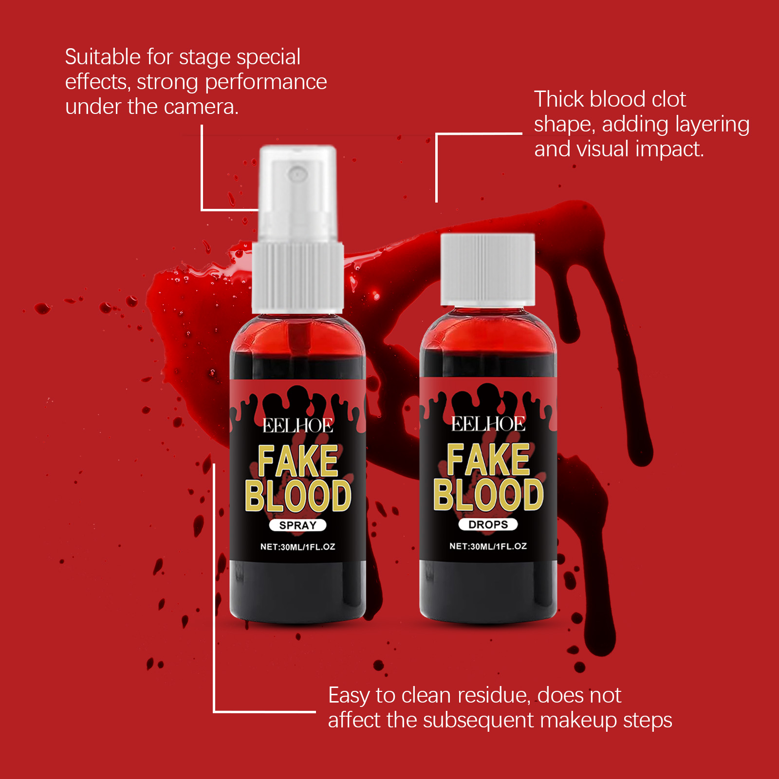 Kit profesional de gel de sang - Cosplay Prop Paint reseña y precio